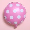 Globo Redondo de Película de Aluminio con Lunares de 18 Pulgadas Globo de Papel de Aluminio con Lunares Decoración para Fiesta de Cumpleaños de Bebé Globo Decorativo