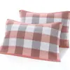 Toalla de almohada de algodón de gasa gruesa para adultos, resistente a la suciedad, cómoda y transpirable, para estudiantes, venta al por mayor
