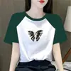 Camiseta de Manga Curta Color Block Nova de Verão para Mulheres, Top Versátil da Mãe de Comércio Exterior com Desconto para Comércio Exterior, Fashion e Estiloso
