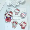 Nuevos dijes acrílicos estilo coreano plateado brillante de gato para fundas de teléfono DIY, decoraciones de zapatos, imanes de nevera, pinzas para maquillaje y pegatinas de materiales