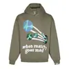 Sudadera con capucha de terciopelo Bpm con estampado de letras Broken Planet, holgada, casual, para hombre y mujer, moderna, otoño e invierno