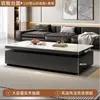 Mueble de TV de doble capa de madera maciza para sala de estar, nuevo modelo 2026, combinación moderna y simple de mesa de café y mueble de TV para apartamento pequeño
