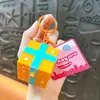 Chaveiro Criativo Caixa Surpresa 3D de Desenho Animado Pingente Divertido Caixa de Presente Pop-Up para Alívio do Estresse Pequeno Presente Atacado