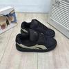 Zapatos de Pan con Suela Gruesa de Combinación de Colores Negro y Dorado Estilo Retro Americano para Mujer Ins2025 Primavera Nuevos Zapatillas de Pareja para Entrenamiento Moral para Hombre