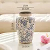 Nuevo Estilo Chino Medieval Azul y Blanco Porcelana Florero Arreglo Floral Adornos Gama Alta Nicho Retro Cerámica Florero Cerámica Florero