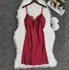 Camisón Sexy de Encaje Puro Deseo, Estilo Corto, Ceñido a la Cintura, que se Adapta a las Caderas, Ropa de Casa y Pijama Nueva para Mujeres Europeas y Americanas