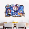 Pegatinas de Pared Infantiles Transfronterizas de Comercio Exterior Pegatinas Autoadhesivas de Decoración para Habitación Infantil de Dibujos Animados 3D Patrulla Canina