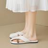 Sandalias Chanclas Weiwei girl 9961-2 de Punta Cuadrada para Mujer, Verano al Aire Libre, Playa, Suela Plana, Punta Cubierta, Medias Zapatillas para Mujer
