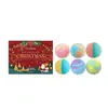 Bolinha de Banho Espumante Colorida de Natal Oceaura Limpa Suavemente, Deixa a Pele Perfumada e Suaviza a Pele Sem Repuxar