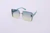 Gafas de sol cuadradas sin montura con degradado, superventas transfronterizas, ligeras, protección UV, adelgazan el rostro, selección de influencers, venta al por mayor