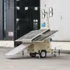 Torre de Iluminación Móvil con Generador, Equipo de Iluminación de Emergencia para Exteriores para Minería, Accionado Manualmente, 5m