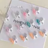 Pedrería para Uñas Mariposa Tridimensional Nueva Tridimensional Doble Capa Ala Fina Brillante Hielo Transparente Estilo Puro Deseo Joyería de Aleación