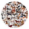60 pegatinas de graffiti de caballos de dibujos animados galopando para funda de ordenador y teléfono móvil, PVC impermeable, pegatinas de carreras de caballos para diario de mano, venta al por mayor