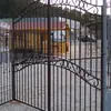 Puerta de Hierro Forjado Estilo Europeo, Puerta de Casa de Artesanía Metálica con Control Remoto Eléctrico, Puerta Corredera de Hierro para Patio de Casa Estilo Europeo