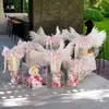 Ramo de Alas Rosa Eterna Beso de Hada Flor de Jabón Regalo Qixi para Novia Mejor Amiga Regalo de Cumpleaños