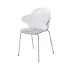 Silla de Comedor Nórdica para Restaurante en Casa, Silla de Diseñador Minimalista Acrílica de Moda con Respaldo, Sillón Transparente con Diseño de Cristal