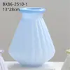 Jarrón de Vidrio Estilo Escandinavo con Boca Enrollada Adornos para Sala de Estar Flores Secas Decoración Simple para el Hogar Mesa Botella Suave