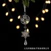 Nuevo colgante de copo de nieve austriaco de acrílico transparente, adorno navideño de gota de agua de barra de hielo, decoración de lámpara de cristal, decoración colgante de Navidad