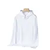 Chaqueta de verano fina con capucha para protección solar transfronteriza, cárdigan holgado de manga larga, ropa unisex de seda helada para protección solar con malla