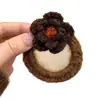 Elástico de Cabelo com Laço de Lã, Bola de Cabelo, Elástico de Cabelo de Ursinho, Argola de Cabelo Elegante de Veludo, Flor de Cabelo