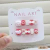 Corazón hueco, estrellas, conejito lindo, moño, uñas postizas desmontables y ponibles dulces y adorables para niños
