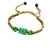 Estilo Étnico Mantra de Seis Sílabas Cuentas Cubo Hilo de Cinco Colores Trenzado Cuerda de Mano Producto Terminado Festival del Bote del Dragón Pulsera de Cuerda Colorida Joyería al Por Mayor