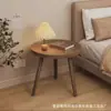 Mesa de Centro Pequena de Madeira para Apartamento na Sala de Estar, Uso Doméstico, Mesa Redonda para Quarto, Mesa Lateral Criativa para Sofá, Mesa de Centro Oval de Madeira Maciça