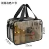 Bolsa de Higiene Pessoal Transparente de Camada Dupla Grande com Separação Úmida e Seca, Bolsa de Maquiagem, Bolsa de Viagem, Bolsa de Mão, Bolsa para Viagem de Negócios, Bolsa de Natação