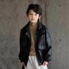 Jaqueta de Couro Masculina Primavera e Outono 2026 Novo Estilo para Crianças Maiores, Roupa Cool Estilo de Rua para Menino, Jaqueta de Outono Casaco Atacado