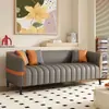 Sofá Ligero Estilo Minimalista de Cuero con Forma de Pata de Gato para Apartamentos Pequeños, Sala de Estar, Apartamento, Oficina, Sofá para Varias Personas