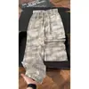 Colección Otoño 2026: Pantalones Largos de Pana Tie-Dye a Cuadros Blancos, Tallas M-5XL, HK261004-Especial P21