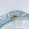 Aretes Colección Oro Morado Claro Aleación de Titanio Astmf-136 Titanio G23 Rosca Interna Zirconia Labret Accesorios para Piercing