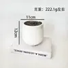 Vaso de plástico simples estilo europeu com padrão vertical, arranjo de flores criativo para interior DIY, flores artificiais feitas à mão, plantas verdes, bonsai