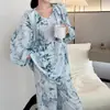 2026 Novo Pijama de Algodão e Seda Estilo Preguiçoso para Mulheres Conjunto de Pijama Pulôver Fino de Manga Curta Estilo Chinês Roupa de Casa Solta