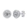 Explosiones de comercio exterior transfronterizo Aretes de moissanita color D plata de ley 925 vive simple moda aretes Joker suministro directo de fábrica