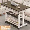 Mesita de noche para dormitorio, uso doméstico, escritorio para estudiante, mesa pequeña simple móvil, altura fácil de ajustar, escritorio perezoso para computadora de dormitorio
