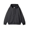 Chamarra de trabajo con capucha comercio exterior transfronterizo estilo americano marca de moda sudadera con capucha para hombre forro polar algodón puro con cremallera confección a medida