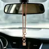 Pingente de mesquita tridimensional transfronteiriço com caligrafia de fundo preto e design arquitetônico, ornamento de decoração de carro com corrente de metal