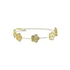 Pulseira de aço titânio mais vendida internacionalmente para mulheres europeias e americanas, banhada a vácuo com ouro 18K, não desbota, pulseira de aço inoxidável moderna