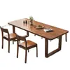 Mesa de sala de jantar de madeira maciça em peça única mesa de jantar de nogueira mesa retangular de jantar para casa mesa de estudo montada na parede