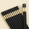 Pauzinhos de liga leve, cozinha, alta qualidade, resistente a altas temperaturas, pauzinhos antiderrapantes, à prova de bolor, cozinha japonesa, pauzinhos pontiagudos especiais, 10 pares, 1 caixa