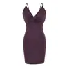 Vestido Ajustado de Verano 2026 con Escote en V Retorcido, Vestido de Tirantes, Vestido Bodycon Corto de Chica Popular