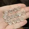 Coleção de Cristal Branco Natural, Contas de Abóbora, Contas de Flor de Maracujá, Acessórios Artesanais, Pulseiras DIY Feitas à Mão, Joias da Moda