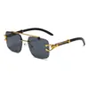 Nuevas gafas de sol retro sin bordes superiores para hombre, anti-ultravioleta, gafas de sol de moda de alta gama para mujer