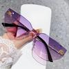 Transfronterizo Nuevo Sin Marco Letra M Mui Home Gafas de Sol Ojo de Gato Modernas Gafas de Sol de Sentido Avanzado Gafas de Sol para Hombres y Mujeres