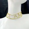 Collar con encanto de letra GLAM para mujer, cadena de clavícula, moderno y genial, collar retro, collar de moda que combina con todo.