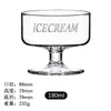 Taza de Vidrio de Alto Valor para Restaurante Tallo Alto Taza para Pudín Taza para Postre Bol para Snacks Taza para Helado Taza para Yogur