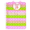 Cuaderno de descompresión A5 cuaderno de colores papelería de descompresión para estudiantes de primaria bloc de notas de silicona espiral de unicornio venta al por mayor