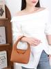 Bolsa Dumpling de Piel de Vacuno de Capa Superior Bolsa Portátil de Alta Gama para Lonchera Diseño Nicho Moda Combinable al 100% Bolso Bandolera de Hombro Bajo el Brazo