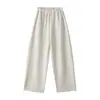 Calça Longa Casual Feminina Yuyue Novo Estilo Micro-Arco Curvada, Seda Solta Emagrecimento Quente, Cintura Elástica que Não Cede